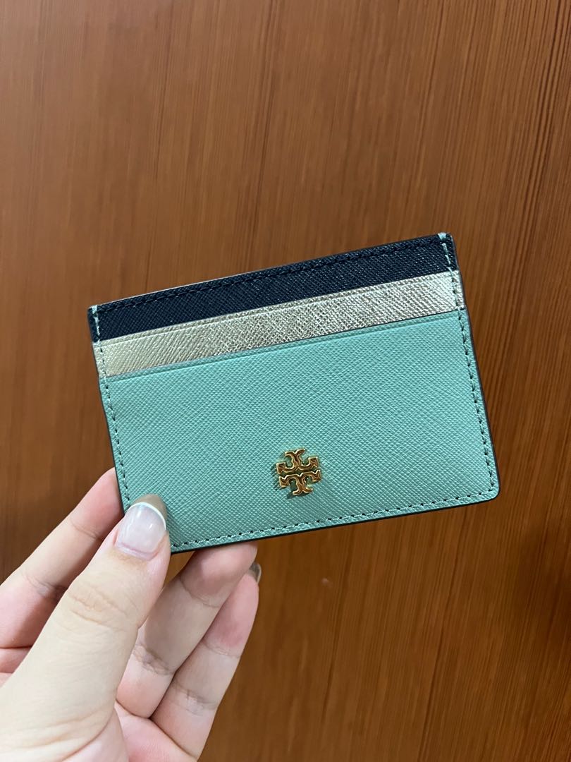 Tory Burch Emerson Slim Card Case, Women's Fashion, Bags & Wallets