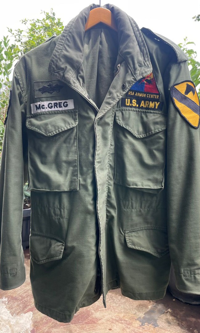 Us army m65 full patch Fesyen Pria Pakaian Baju Luaran di
