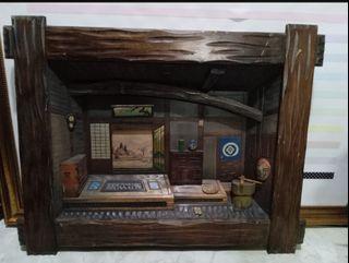 Vintage Japan shadowbox diorama
