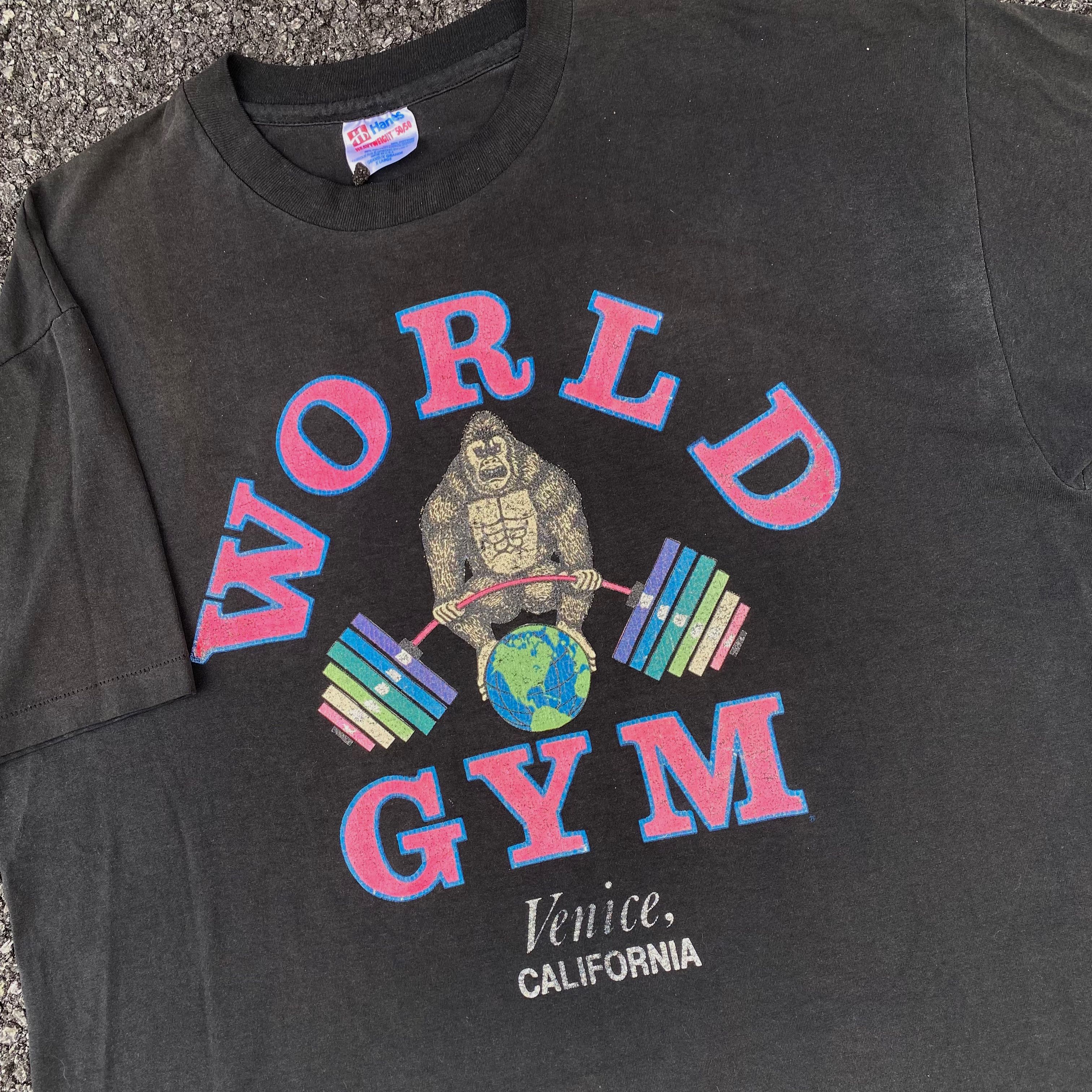 Vintage World Gym Tshirt Vtg Tee