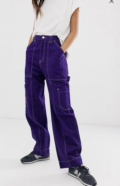 Utility Trouser/Cargo Pants in Purple 