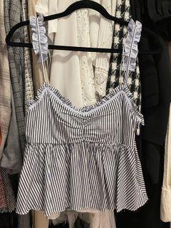 Zara bustier style top with zipper detail