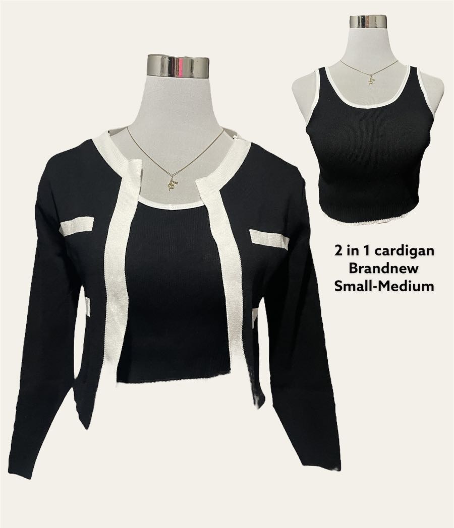 Two in one cardigan deals tops