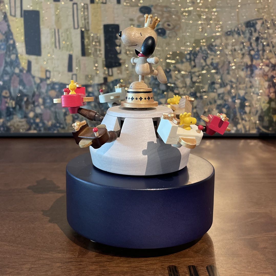 Wooderful life Snoopy WOODEN MUSIC BOX 木製 箱 Wooderful life
