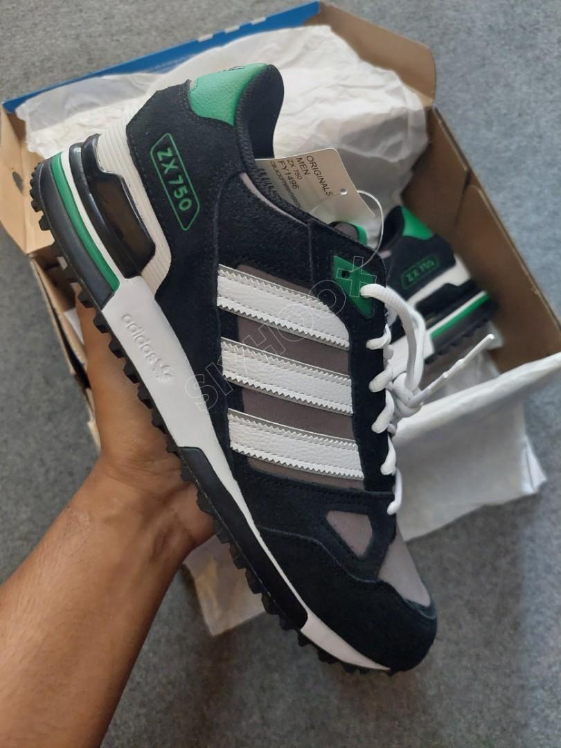 adidas Originals ZX 750 UK10 Men s Fashion Footwear Sneakers on