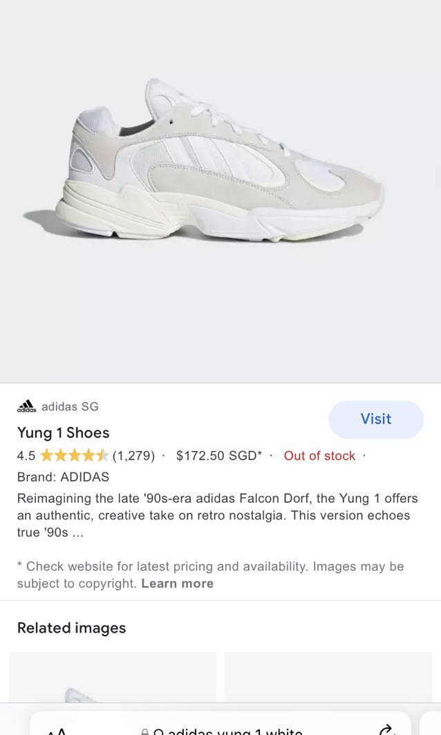 Adidas yung website top