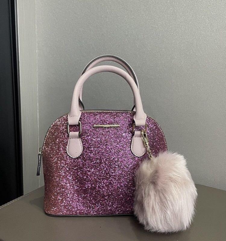 Aldo pink top glitter purse