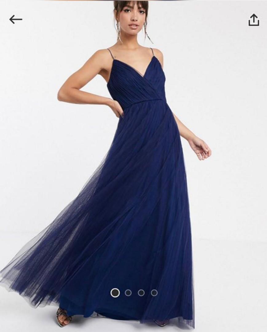 ASOS pleated tulle maxi dress, Women's 