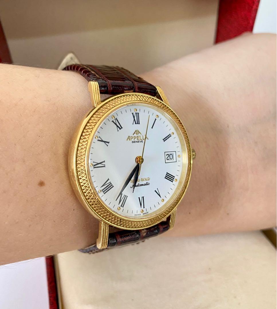Appella 18k solid gold watch top