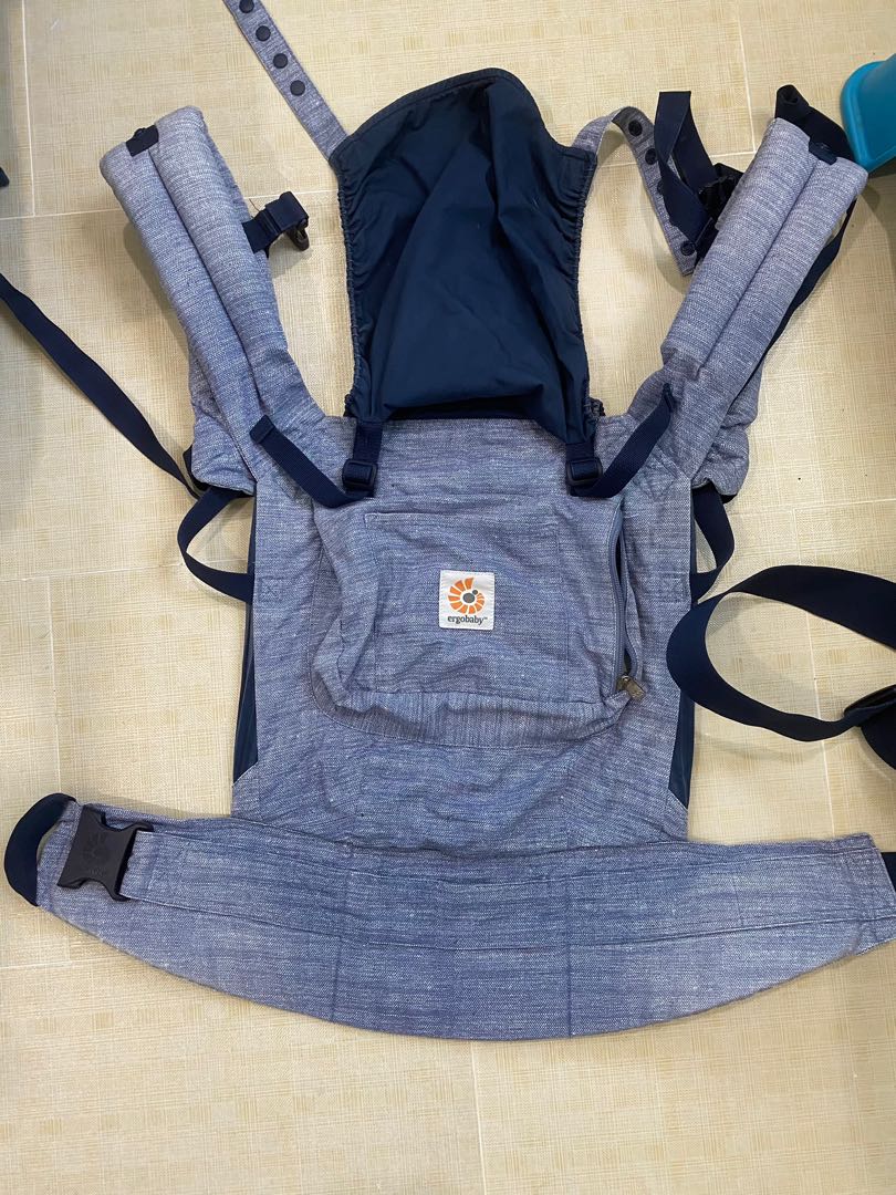 Baby Carrier Ergobaby Vintage Blue Babies Kids Going Out