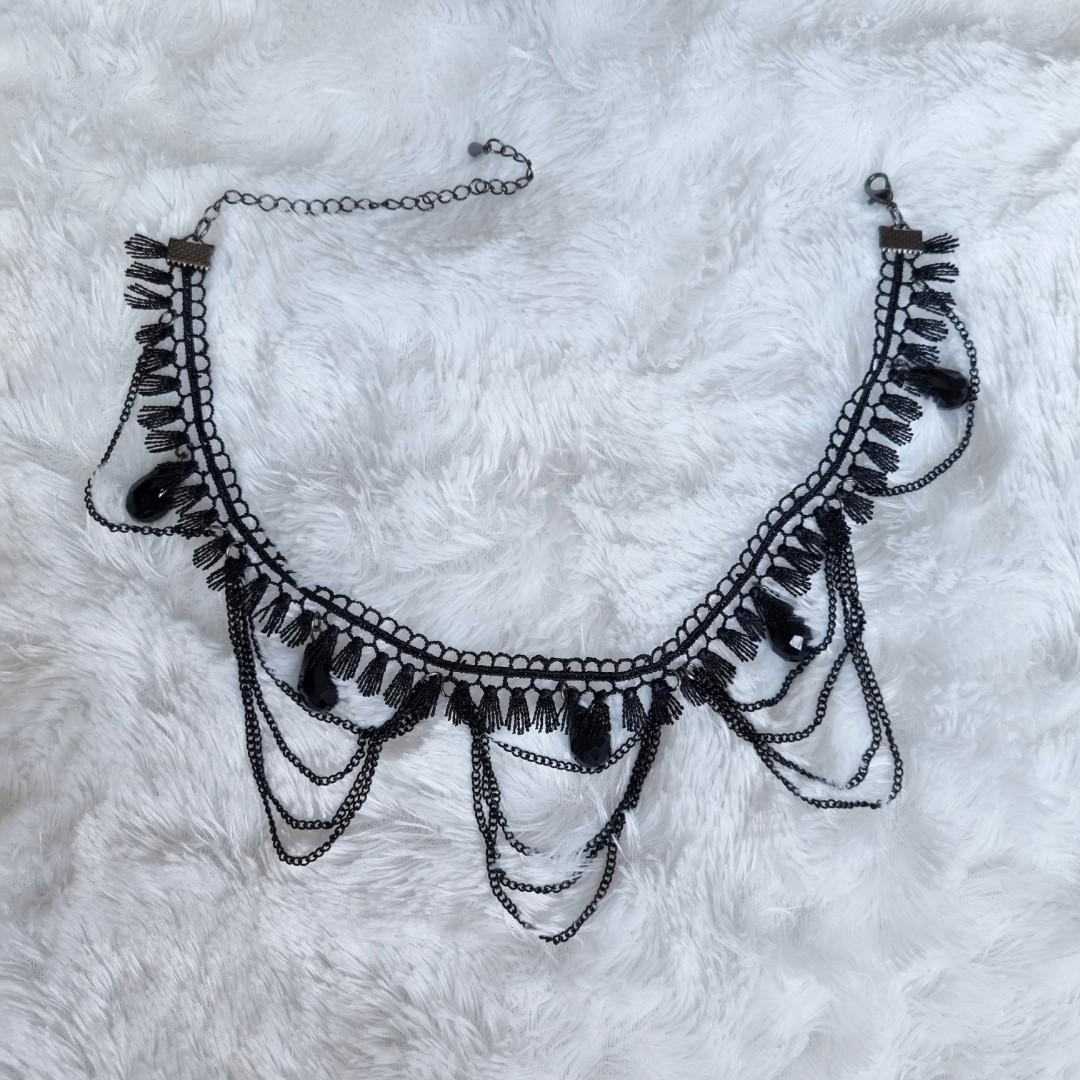 Black Necklace | Kalung Hitam, Fesyen 
