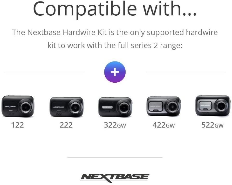 NEXTBASE Dashcam 522GW + Hardwire Kit, Dashcams