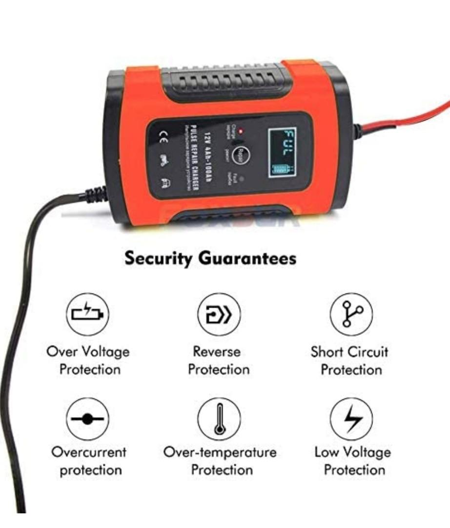 BUDDYGO 12V 5A Fast Car Battery Charger, Smart Fully Automatic Battery