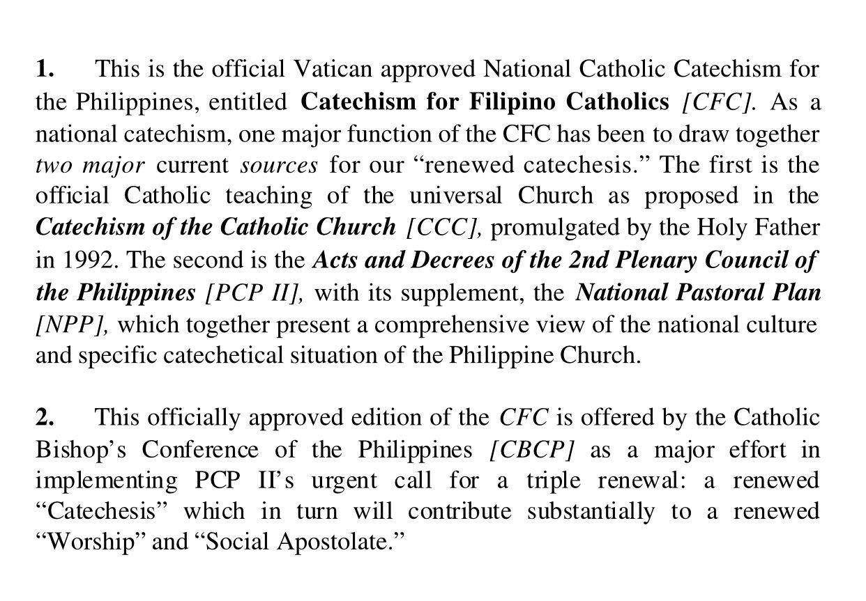Sing To The Trinity Prex Catechism For Filipino Catholics Cbcp