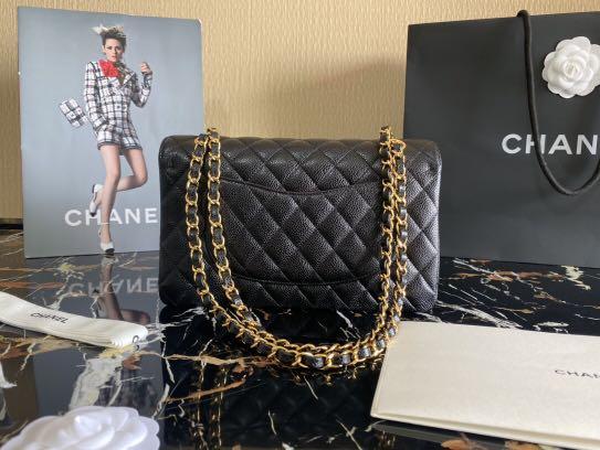 CHANEL CHANEL CC Matelasse Chain Shoulder Bag Caviar skin White