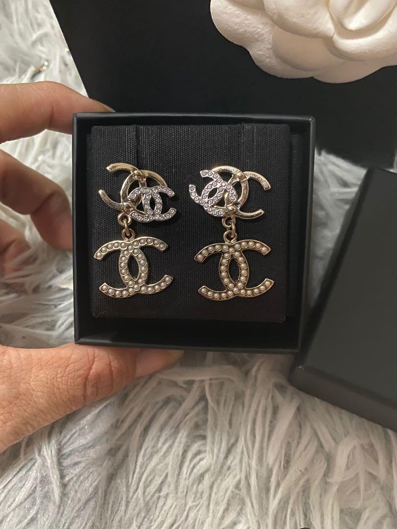 Chanel CC Crystal Earrings  NWT  eBay