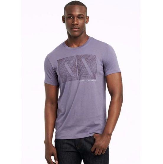 Purple armani discount exchange t shirt