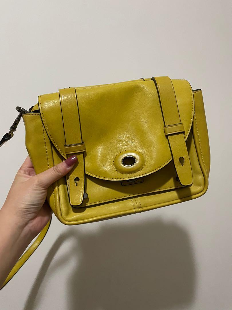 Coach small yellow crossbody bag, Women's Fashion, Bags & Wallets