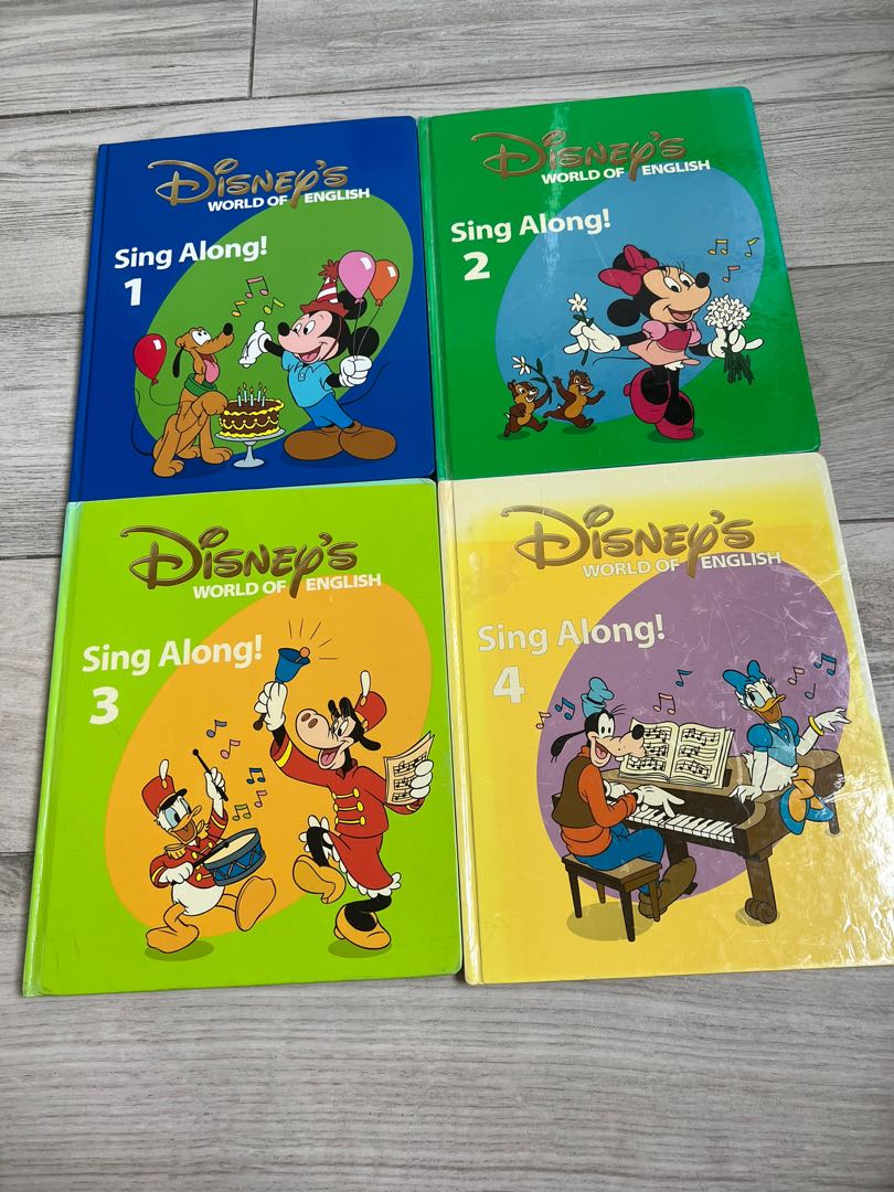 Disney's world of English Sing Along 1-4, 興趣及遊戲, 書本& 文具