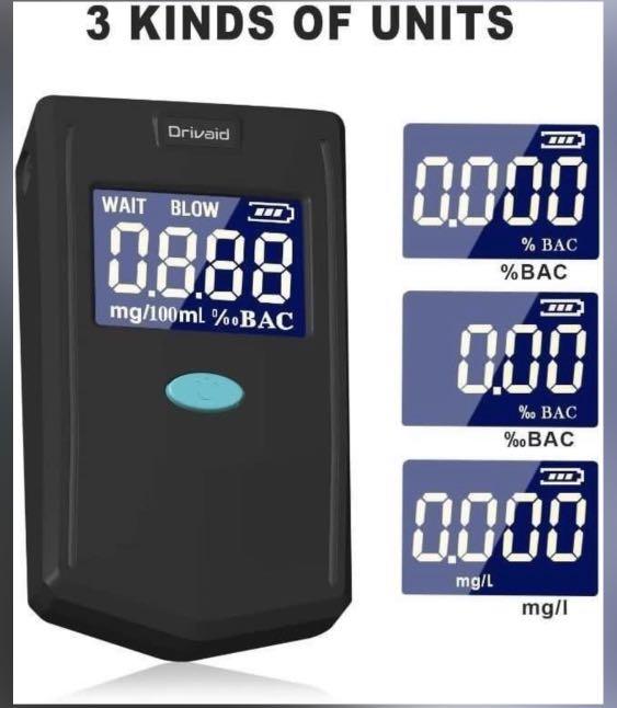 Drivaid Alcohol Tester Breathalyzer, Professional Semiconductor
