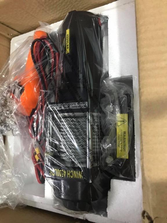 Electric Winch (Category: Construction Tools & Equipment) located in Manila. Submitted by 09150361920ronvillaflor (Listing ID 1164276037, Image 2). Description: Electric Winch (for cars, small vehicles) 12v & 24v C-6-001 Capacity / Specs: 3000 Lbs / 6 Meters Rope ₱ 6,600 C-6-002 Capacity / Specs: 4500 Lbs / W/ Wire Guide 10 Meters Rope ₱ 10,450 C-6-003 Capacity / Specs: 6000 Lbs / 14 Meters Rope ₱ 22,000 C-6-004 Capacity / Specs: 12000 Lbs / W/ W