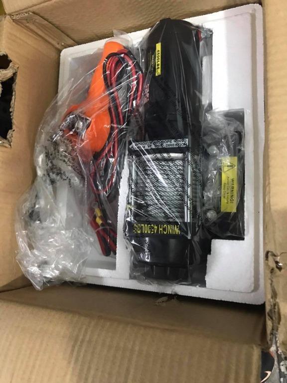 Electric Winch (Category: Construction Tools & Equipment) located in Manila. Submitted by 09150361920ronvillaflor (Listing ID 1164276037, Image 3). Description: Electric Winch (for cars, small vehicles) 12v & 24v C-6-001 Capacity / Specs: 3000 Lbs / 6 Meters Rope ₱ 6,600 C-6-002 Capacity / Specs: 4500 Lbs / W/ Wire Guide 10 Meters Rope ₱ 10,450 C-6-003 Capacity / Specs: 6000 Lbs / 14 Meters Rope ₱ 22,000 C-6-004 Capacity / Specs: 12000 Lbs / W/ W