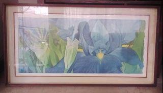 Framed Flower Painting beautiful and elegant lilies ( print )