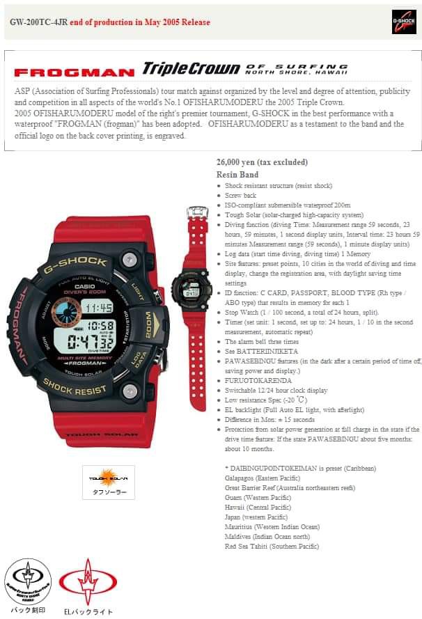 G-Shock Frogman Triple Crown