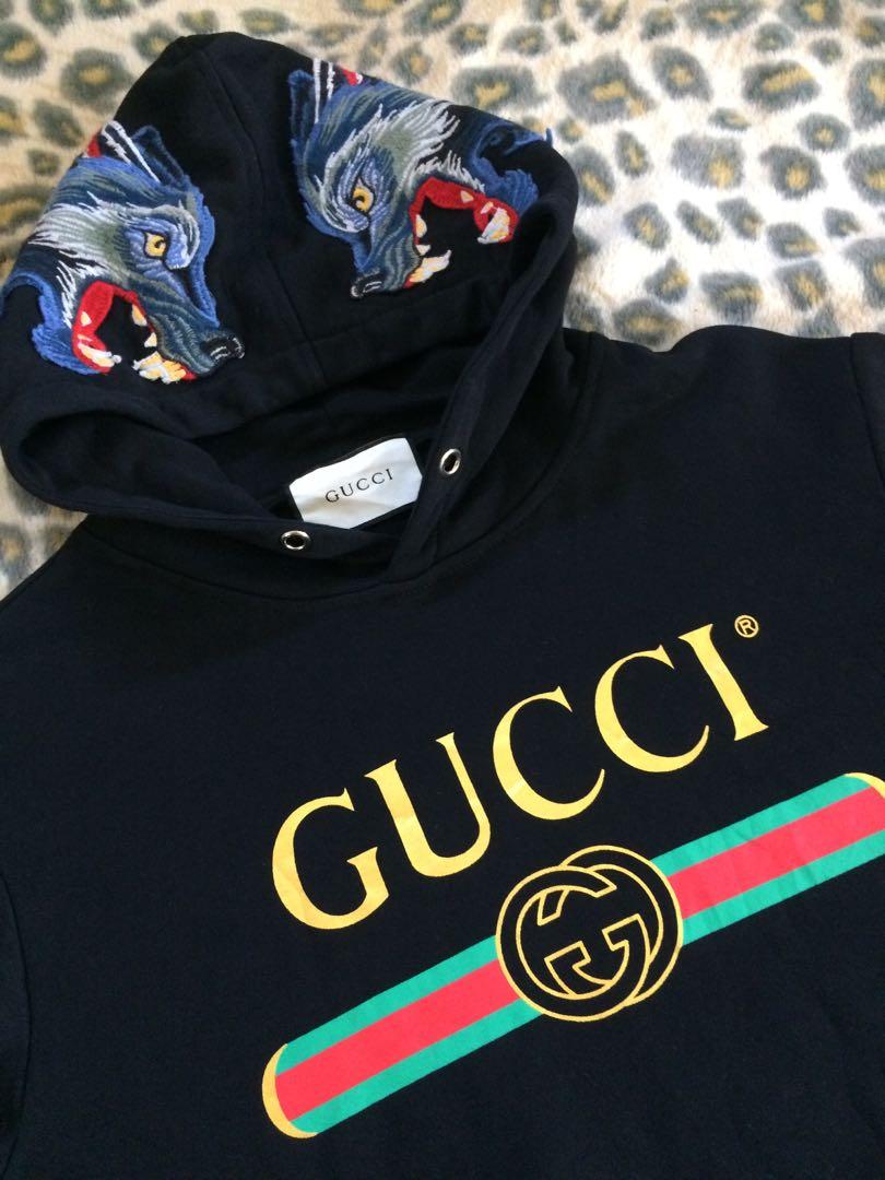 Frost Skærpe Bevidstløs Gucci wolf hoodie, Men's Fashion, Coats, Jackets and Outerwear on Carousell