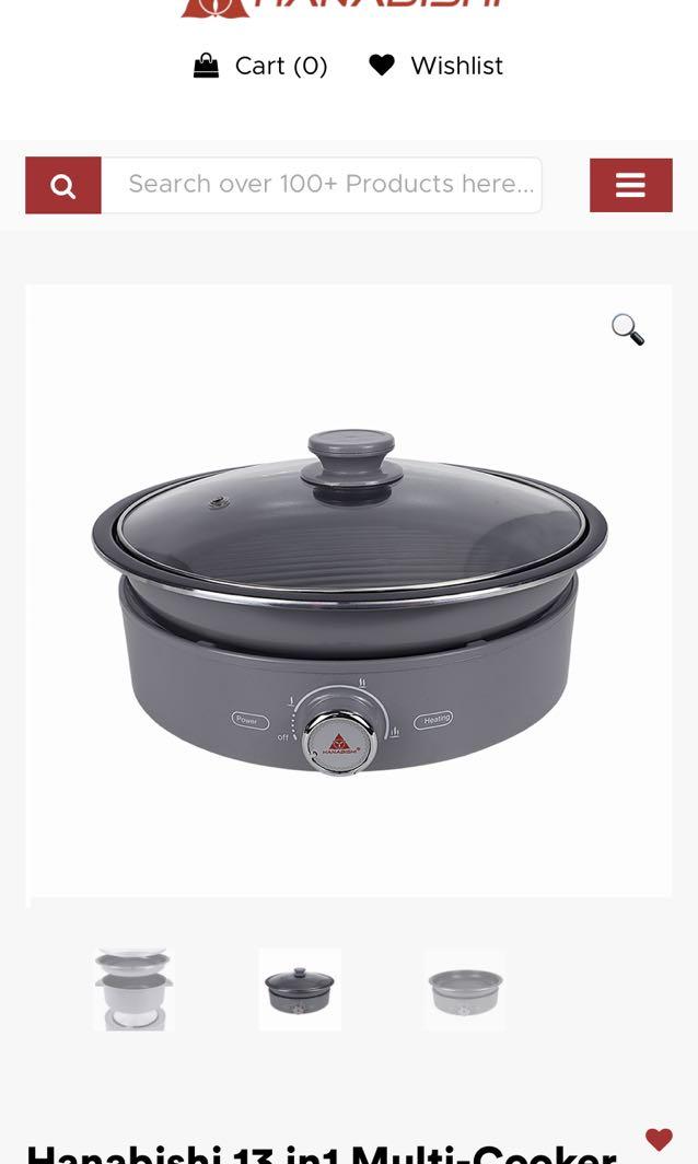 Hanabishi 13 in1 MultiCooker Griller HMCGRILL50, TV & Home Appliances