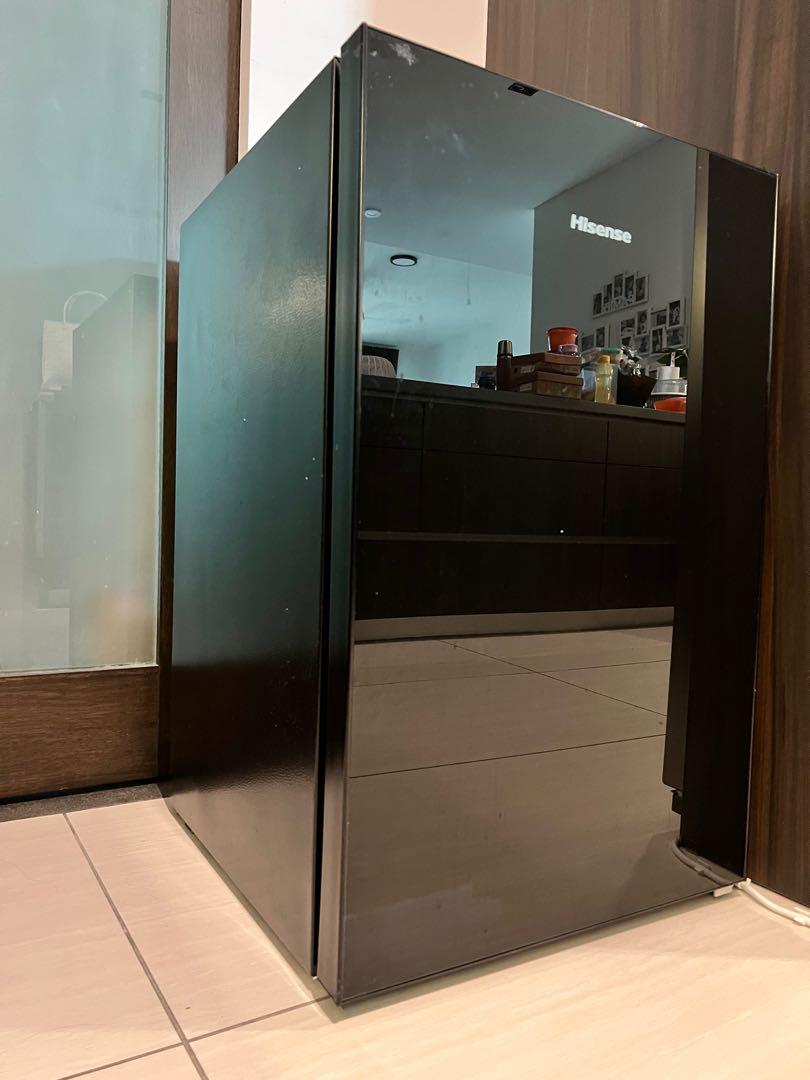 Hisense mini cheap fridge glass door
