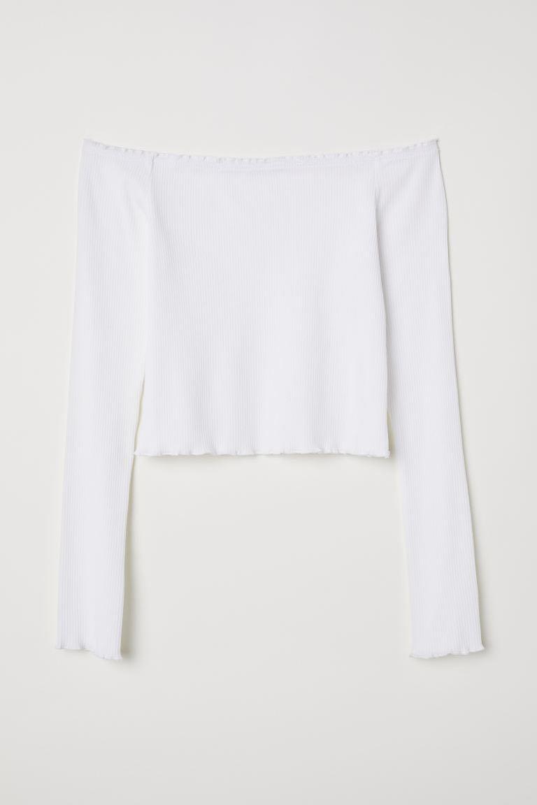 H\u0026M Off the shoulder sabrina croptop 