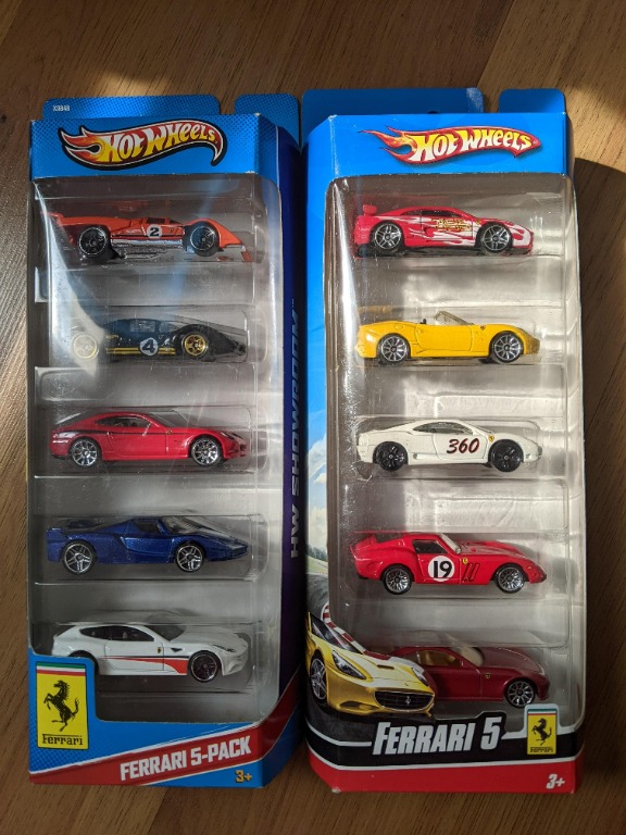 Hot Wheels Ferrari 5 Pack with 330 P4 512M 612 Scaglietti FF