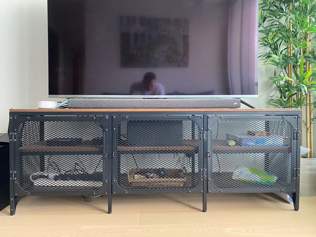 IKEA FJALLBO TV bench, black, 傢俬＆家居, 傢俬, 其他家居傢俬 Carousell