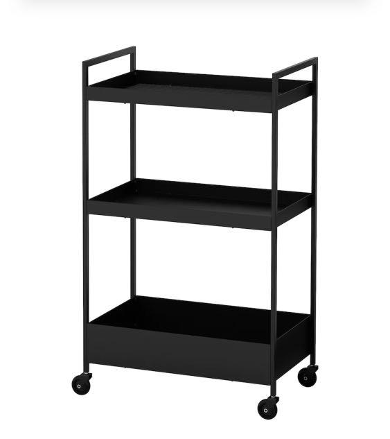 IKEA TROLLEY NISSAFORS Trolley, black, Furniture & Home Living, Furniture, Shelves,