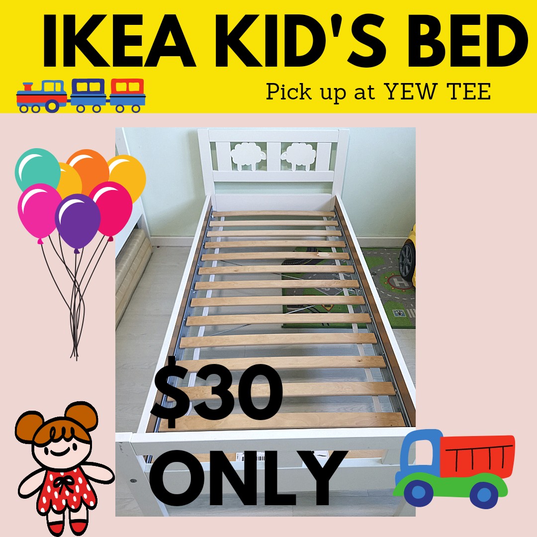 Ikea White sheep designed kids bed frame (Yew Tee680765) 1 piece left ), Babies & Kids, Baby