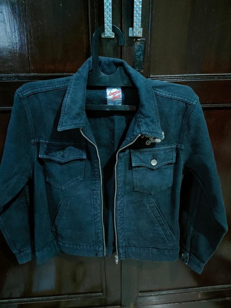 Jacket American Jeans Hitam, Fesyen 