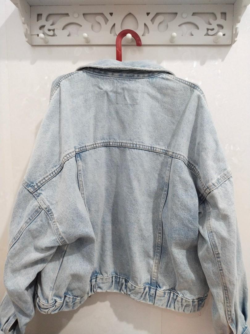 Jacket zara authentic denim by trf 