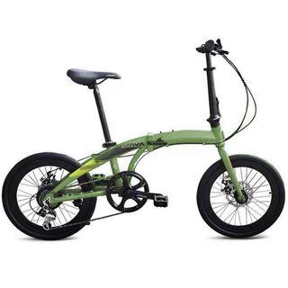Java Zelo V2 Green foldable bicycle bike