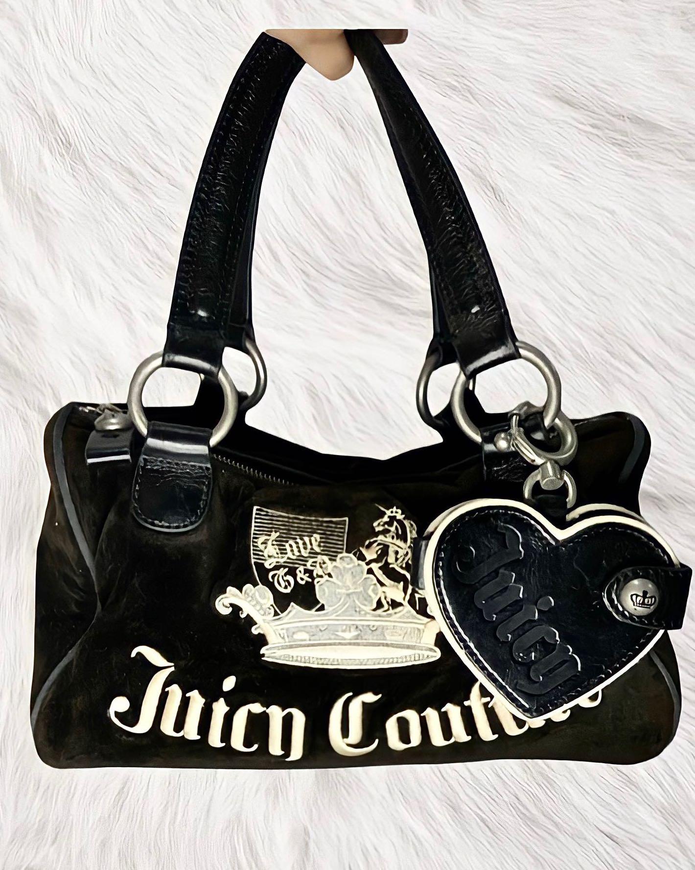 Juicy Couture Vintage Velour y2k Bag with Iconic I am the fairest