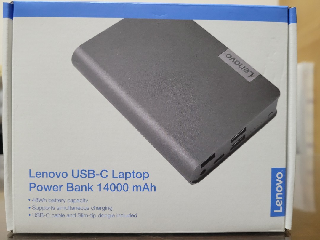Lenovo USBC Laptop Power Bank 14000 mAh, 手提電話, 電話＆平板電腦配件, 電池及充電器 Carousell