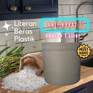 Literan beras 1 liter Plastik anti karat anti pecah perabot rumah tangga