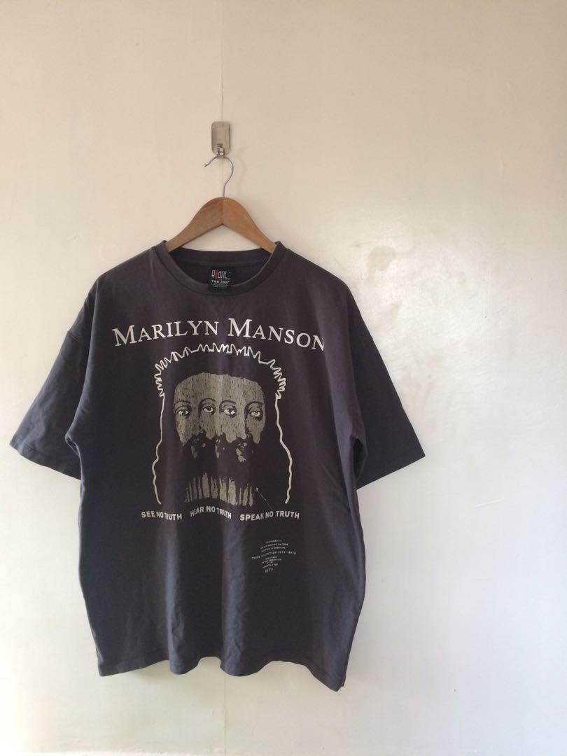 Marilyn Manson x Fear of god, Men's Fashion, Tops & Sets, Tshirts ...