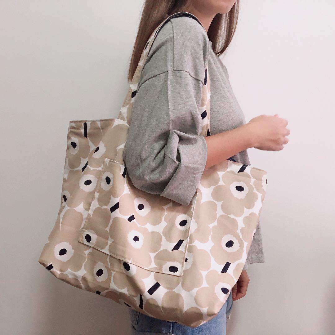 Marimekko x denim reversible tote bag/ eco-bag/ shopping bag, Women's  Fashion, Bags & Wallets, Tote Bags on Carousell