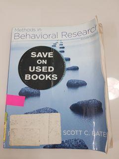Methods in Behavioral Research (Eleventh Ed)