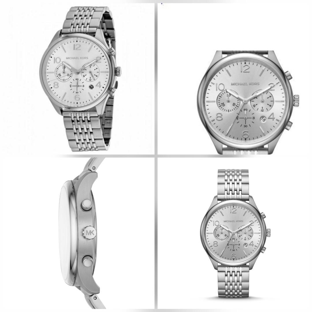 Michael kors merrick silver jam pria MK8637 Barang Mewah Jam