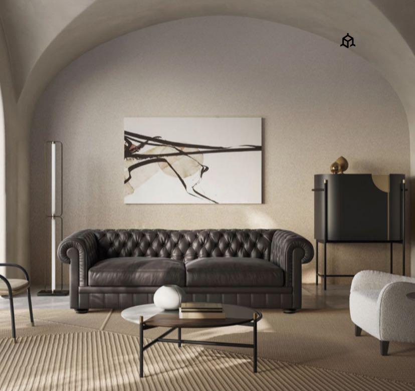 NATUZZI Italian Genuine Leather Chesterfield Sofa Couch Burgundy Red