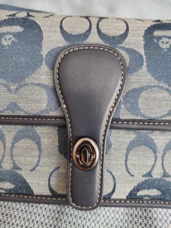COACH®: Bape X Coach Turnlock Tab Belt Bag In Signature Chambray
