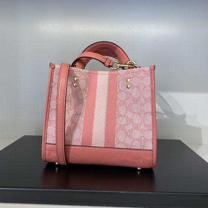 Coach, Bags, Pink White Stripe Coach Crossbody Bag