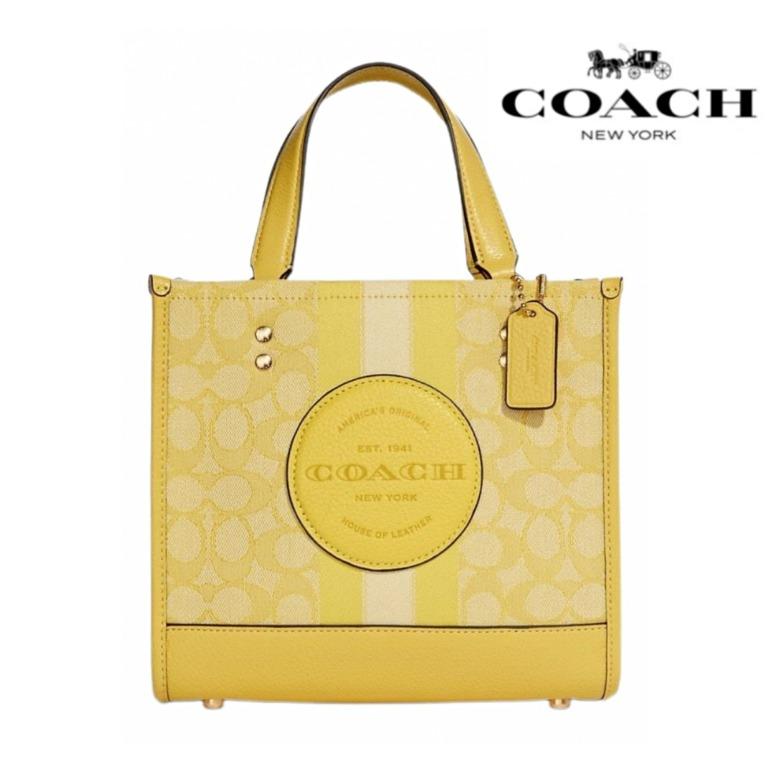 Yellow coach tote bag outlet
